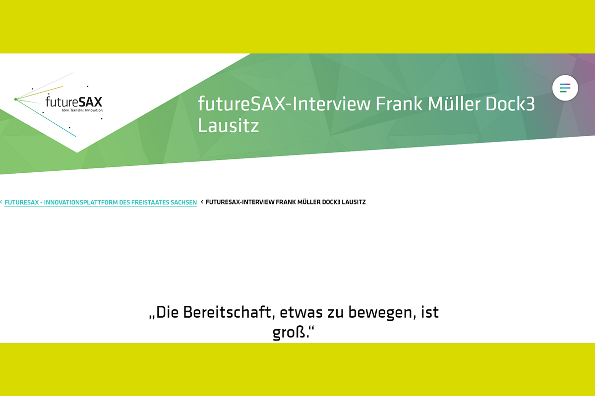 futureSax hat uns über die Lausitz als Gründungsregion, Netzwerke oder Tipps für Gründungswillige gesprochen.