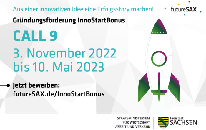 Der InnoStartBonus von futureSax geht in die nächste Runde: Gründungsinteressierte in Sachsen können sich bis 10. Mai 2023 bewerben.