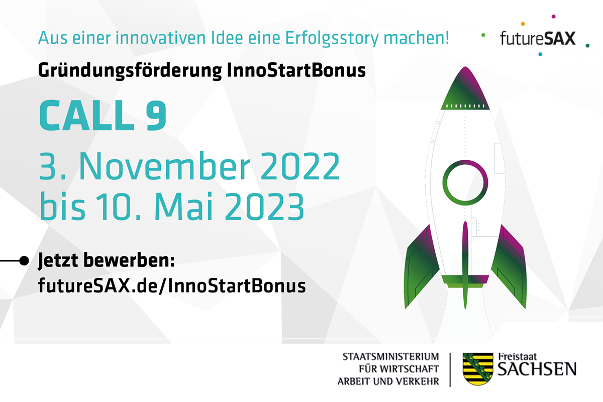 Der InnoStartBonus von futureSax für Gründungsinteressierte geht in die nächste Runde in Sachsen.