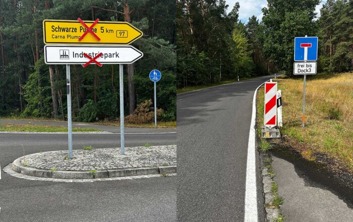 Freie Zufahrt zum Dock3 us Richtung Spremberg-Süd, Weißwasser, Boxberg